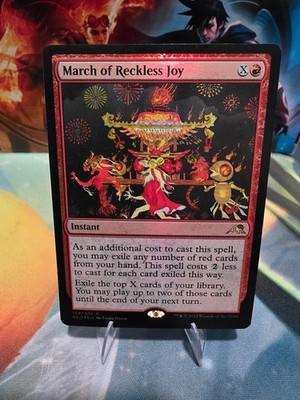 March of Reckless Joy - 154 - Rare - Kamigawa: Neon Dynasty - Foil - LP