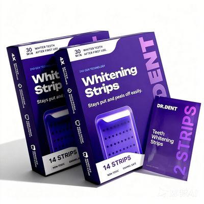 #ad #ad DR.DENT Purple Teeth Whitening Strips – Peroxide Free 14 Count $40.99