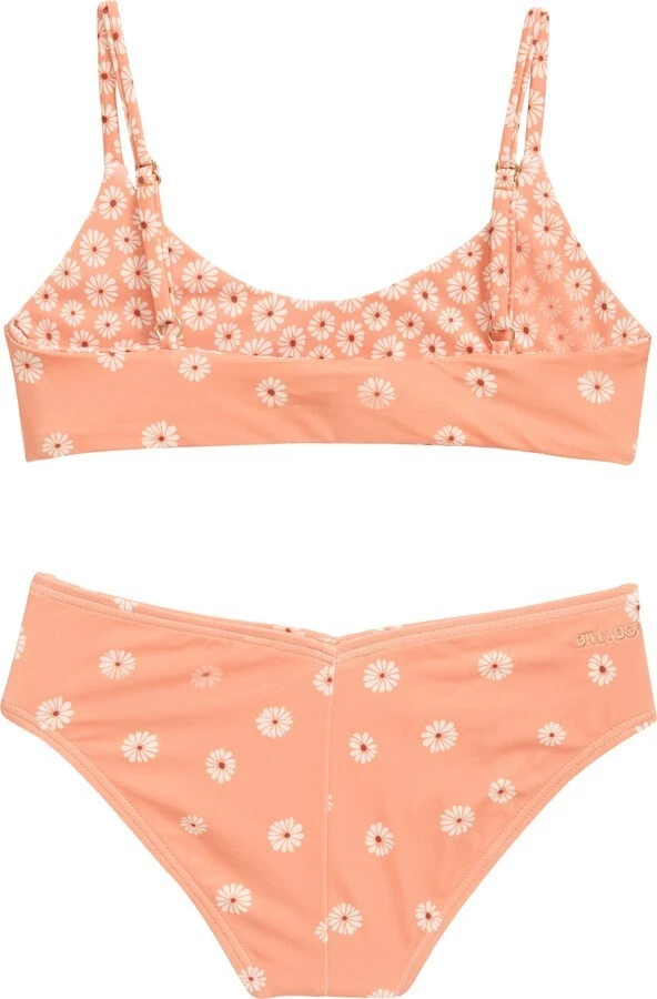 Billabong L109949 Niñas Naranja Fallin para Ella Juego de Natación Triplete Reversible Talla 7 Foto 4 de 4