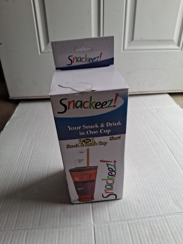 Snackeez 2 in 1 Getränke- & Snackbecher blau/liniengrün wie gesehen TV Neu mit Karton - Bild 5 von 9