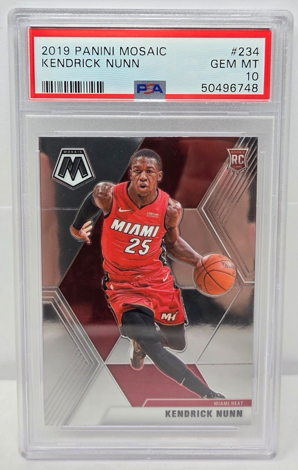 2019 Mosaic KENDRICK NUNN ROOKIE RC CARD PSA 10 GEM MINT