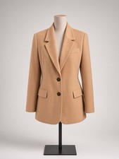 Vintage Talbots Petites 100 Pure Camel Hair Blazer Size 6, Made in Italy