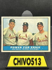 1961 Topps - Bill White, Ernie Broglio, Daryl Spencer #451 st. Louis Cardinals