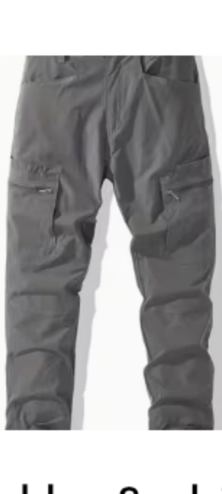 PLUS SIZE OUTDOOR MEN'S CASUAL QUICK -DRY PANTS 5XL,6XL GRAY PLEASE TEXTME SIZE