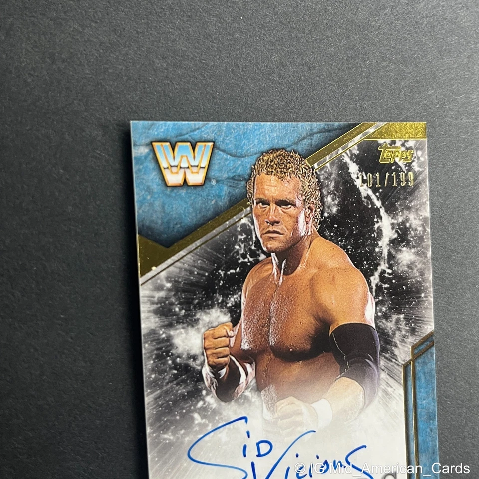2017 Topps Legends Of WWE Sid Vicious On Card Auto Autograph /199 - Image 4 of 4