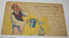 This Is Awful Comic Man Holding Nose Pouring Liquid Postcard Amatuer Chemist — photo 1