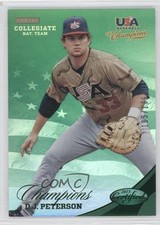2013 USA Baseball Champions Certified National Team Mirror Green DJ Peterson 1u6