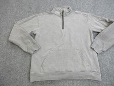Talentless Sweatshirt Mens Large Gray 1/4 Zip Fleece Pullover Kangaroo Pocket