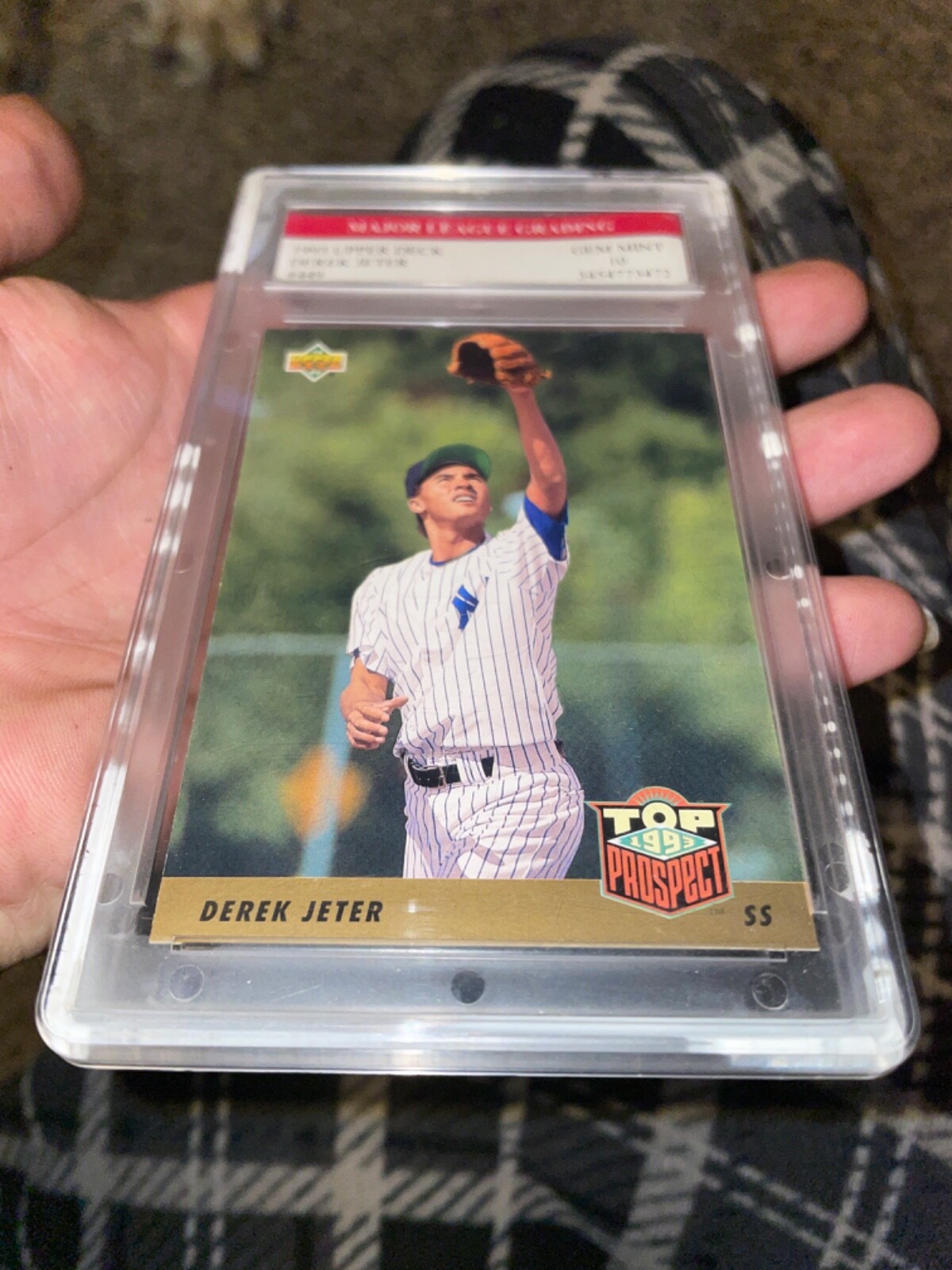 Deter Jeter Rookie Card 1993 Upper Deck Gold Hologram DEREK JETER Rookie Card #449 graded 10 by ...