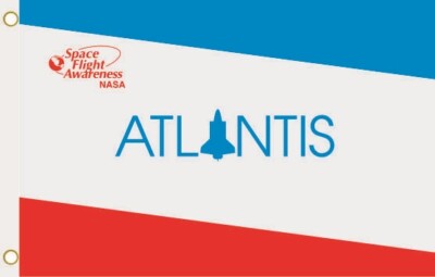 Fahne Flagge NASA Atlantis Spaceshuttle Hissflagge 90 x 150 cm