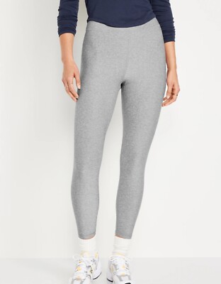 Old Navy Women's Extra High-Waisted Cloud+ 7/8 Leggings Gray Size 2X (Plus)