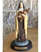 St Therese 8” Statue Sacred Religious Symbol Florentine Italy Little Flower Lisi