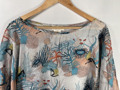 Paul & Joe Women's Size 36 Multicolor Sheer Dolman Dress - Picture 2 of 14