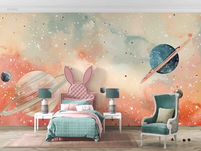 3D Planet Starry Sky Space Wallpaper Wall Murals Removable Wallpaper
