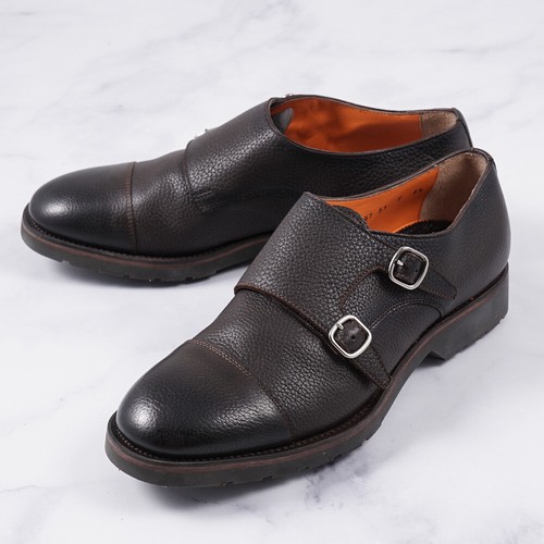 Santoni Goodyear-Welt Brown Pebble 