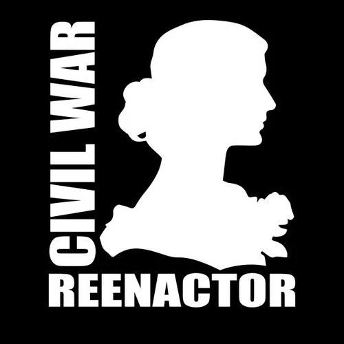 Civil War Woman Reenactor Sticker