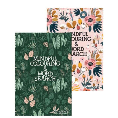 A5 Mindful Colouring Wordsearch Book - Activity Puzzles Travel Books Single Book