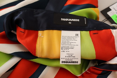 DSQUARED2 Hose mehrfarbig gestreifte Hose mittlerer Taille gerade IT42/US8/M 1000 $ - Bild 5 von 7