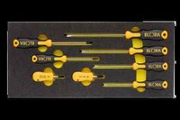 Elora Quatrolit® 2K Schraubendreher Satz 8 Tlg. ELORA-OMS-38 FüR Werkstattwagen