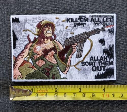 Lot of 10 ~ KILL 'EM ALL ~ NOS Embroidered Iron On Military Biker Patches - Bild 2 von 5