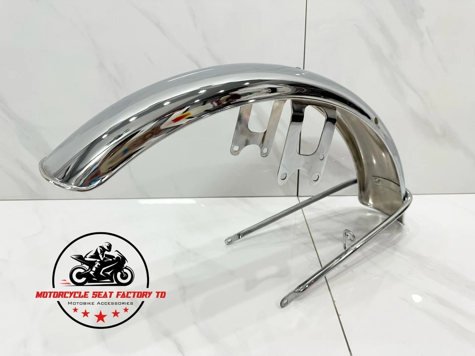 Guardabarros delantero cromado nuevo Suzuki GT250 GT 250 A/B/C 1976 1977 1978. Foto 3 de 4