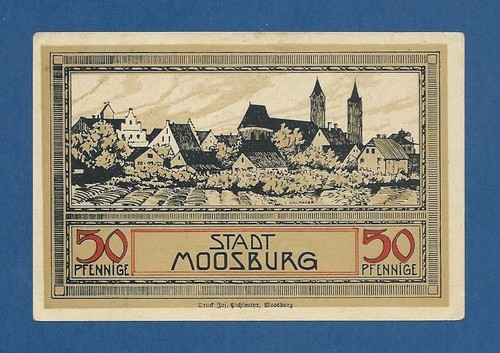 ALEMANIA // GERMANY -- NOTGELD -- MOOSBURG -- 50 PFENNIG ND -- aUNC . - Picture 2 of 2