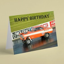 Ford Falcon racing car birthday card suitable for grandad dad husband brother 