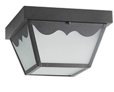Outdoor LED Flush Mount 12 Watt Black Steel F...
