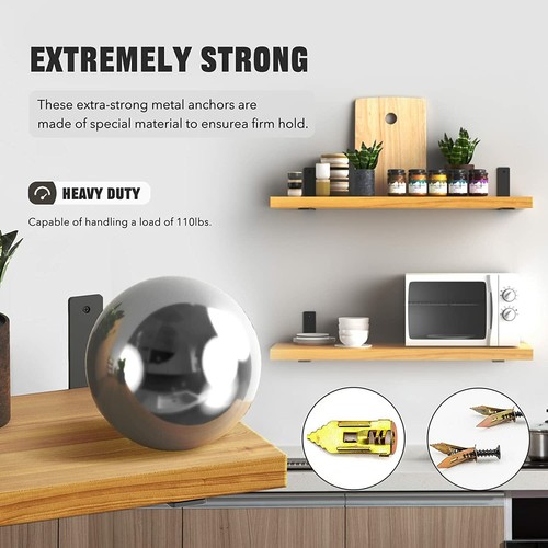 Regalträger Regalträger Metall schwarz Wandregal 4 Stück (8"x6") - Bild 7 von 7