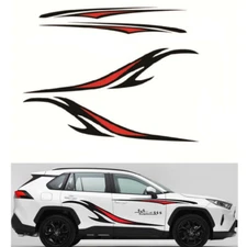 2Pcs Car Body Side Vinyl Decal Sticker Stripe Graphics Styling Decor Accessories