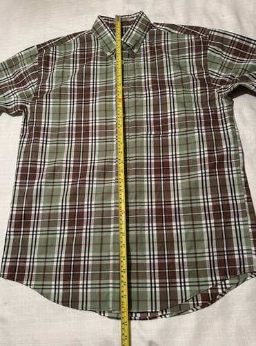 Neu ohne Etikett Sun River Clothing Co. knitterarmes mehrfarbig kariertes Button-Down-Hemd M - Bild 7 von 7