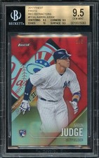 2017 Finest Red Refractor /5 Aaron Judge RC Rookie Card BGS 9.5 Quad Gem Mint