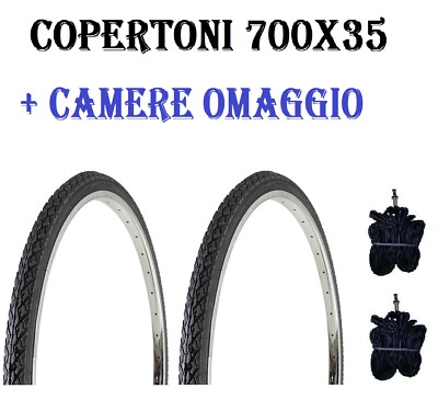 2 Copertoni Bici 28 City Bike Trekking 700x35c Pneumatici+Camere 28X1 5/8  3/8 | eBay
