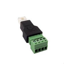 Ethernet RJ11 6P4C Male to Screw Terminal 4 Pin Splitter CCTV Adapter Connector