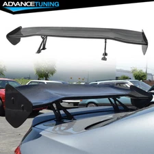 Universal 56" Real Carbon Fiber GT Style Trunk Spoiler Racing Wing &Aluminum Leg