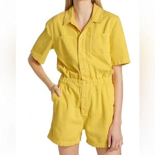 Mother PRIMEROSE YELLOW Women's The Springy Short Romper, US Small