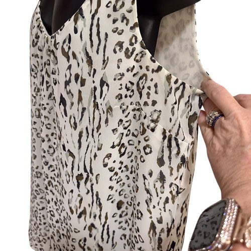 Ann Taylor Loft Leopard Print Tank Top Blouse Women’s Size L Sleeveless Lined - Picture 8 of 11