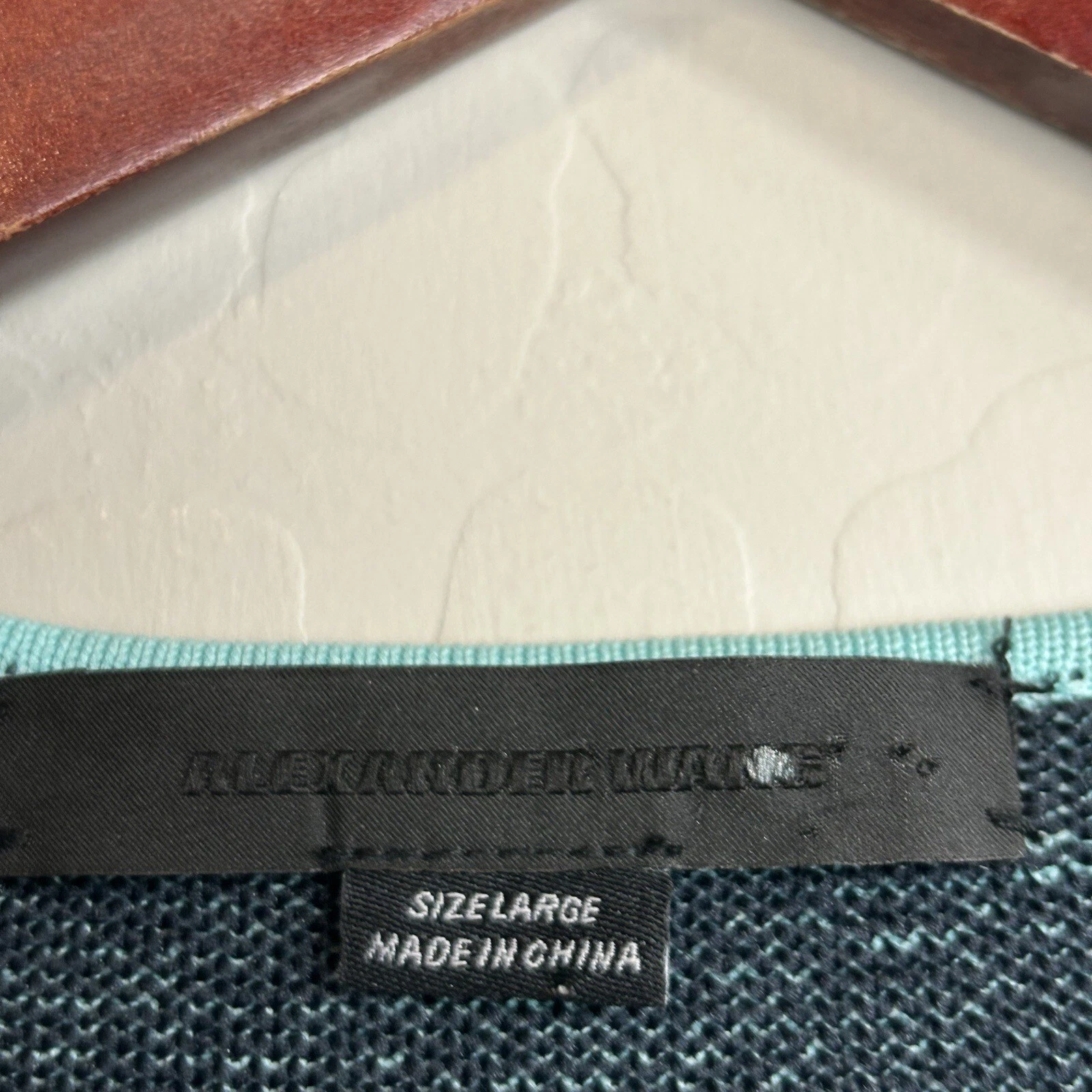 Abito a maglia blu Alexander Wang taglia large bodycon Christina Aguilera