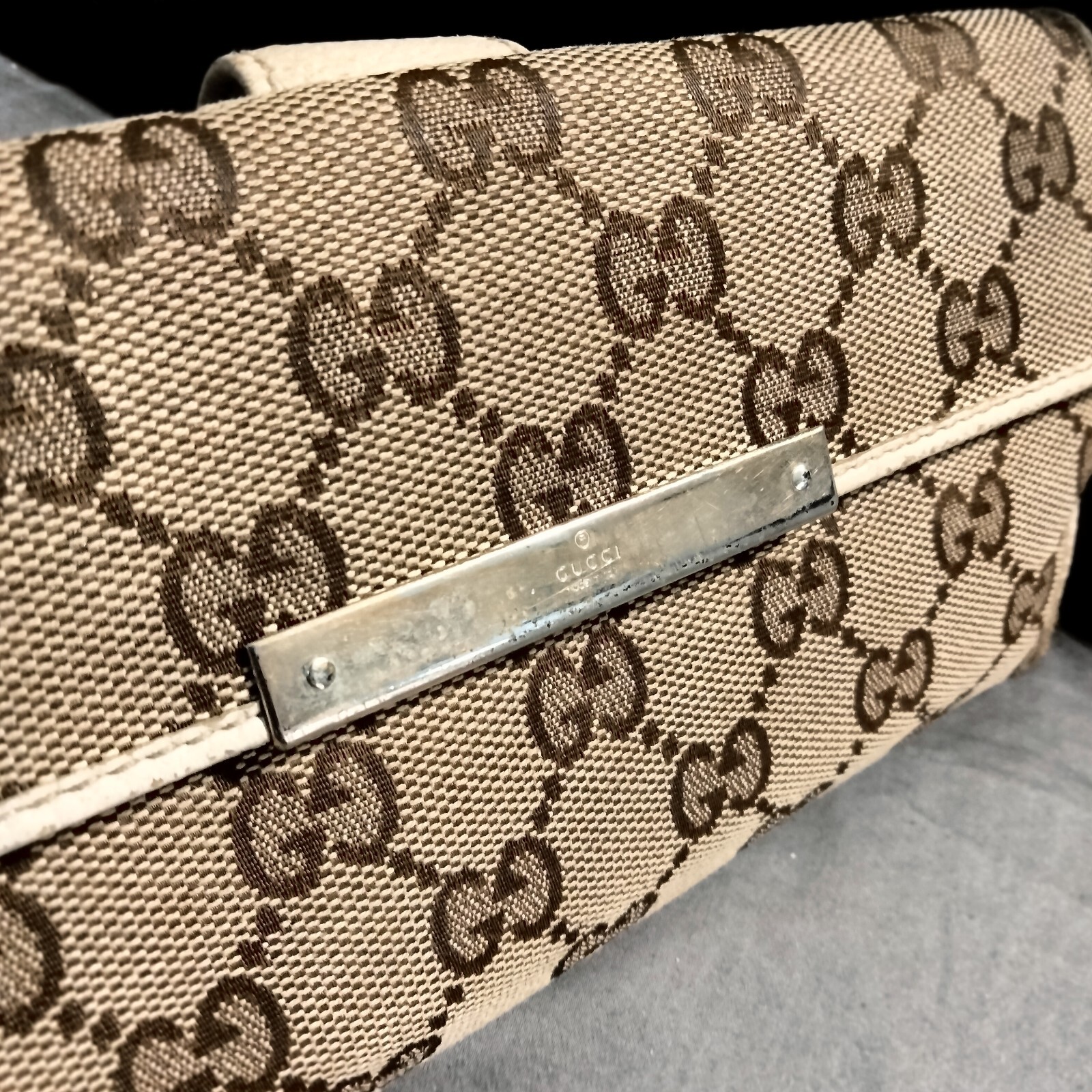 Authentic GUCCI GG Pattern Monogram Long Wallet B… - image 2