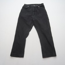 Vintage Wrangler Womens Jeans Size 13 High Rise Bareback Crop Black USA Made