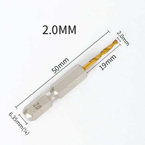 HSS Bohrer Satz mit Sechskantschaft 1/4 Metallbohrer Spiralbohrer 1.5mm Bis 13mm - Bild 10 von 38