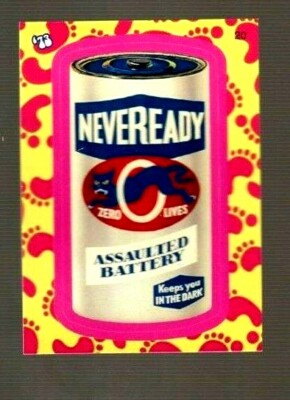 2008 Wacky Packages Flashback1 {FB1} Pink Border ''NEVEREADY'' #20 Sticker Card