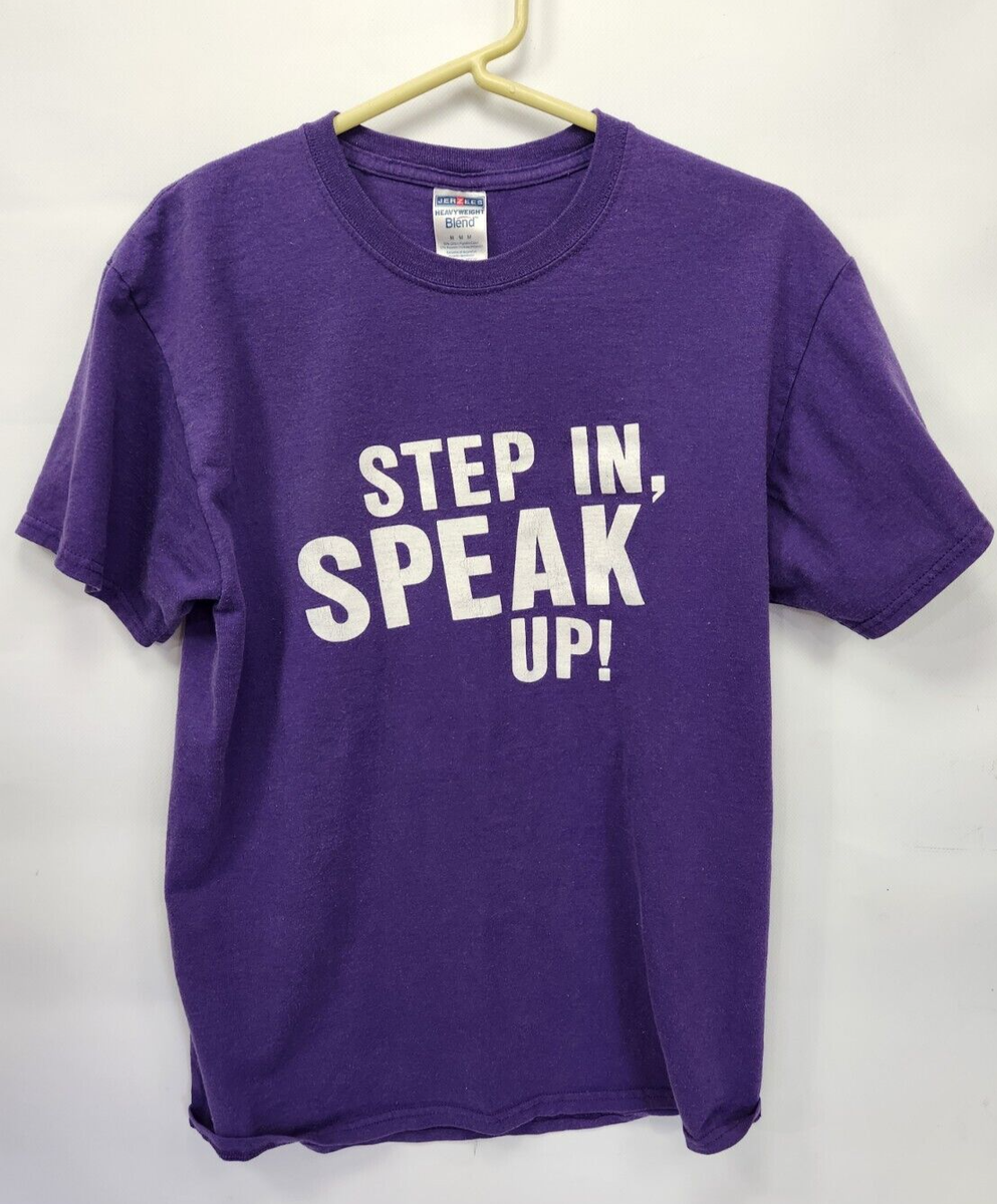 Lambda Chi Alpha and Alpha Chi Omega- Step In Speak Up! T-Shirt- Size M-  Purple