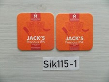 NEUF LOT 2 sous bock JACK'S IPA elephant geisha coaster  belgian legends series