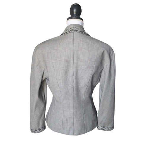 Vintage Christian Dior Boutique Paris Glen Plaid Blazer Size US 10 - Picture 2 of 14