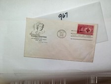 U. S. FDC - 967 - Clara Barton - unsigned cachet - comb. shopping!