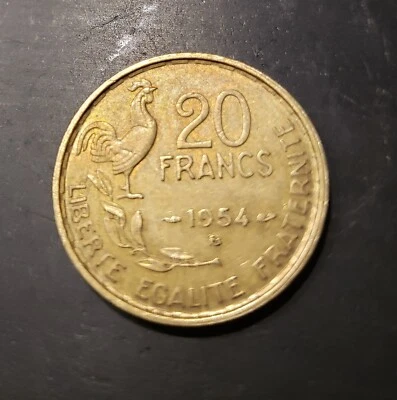 20 francs G.Guiraud 1954 B 4 Faucilles - Photo 1/2