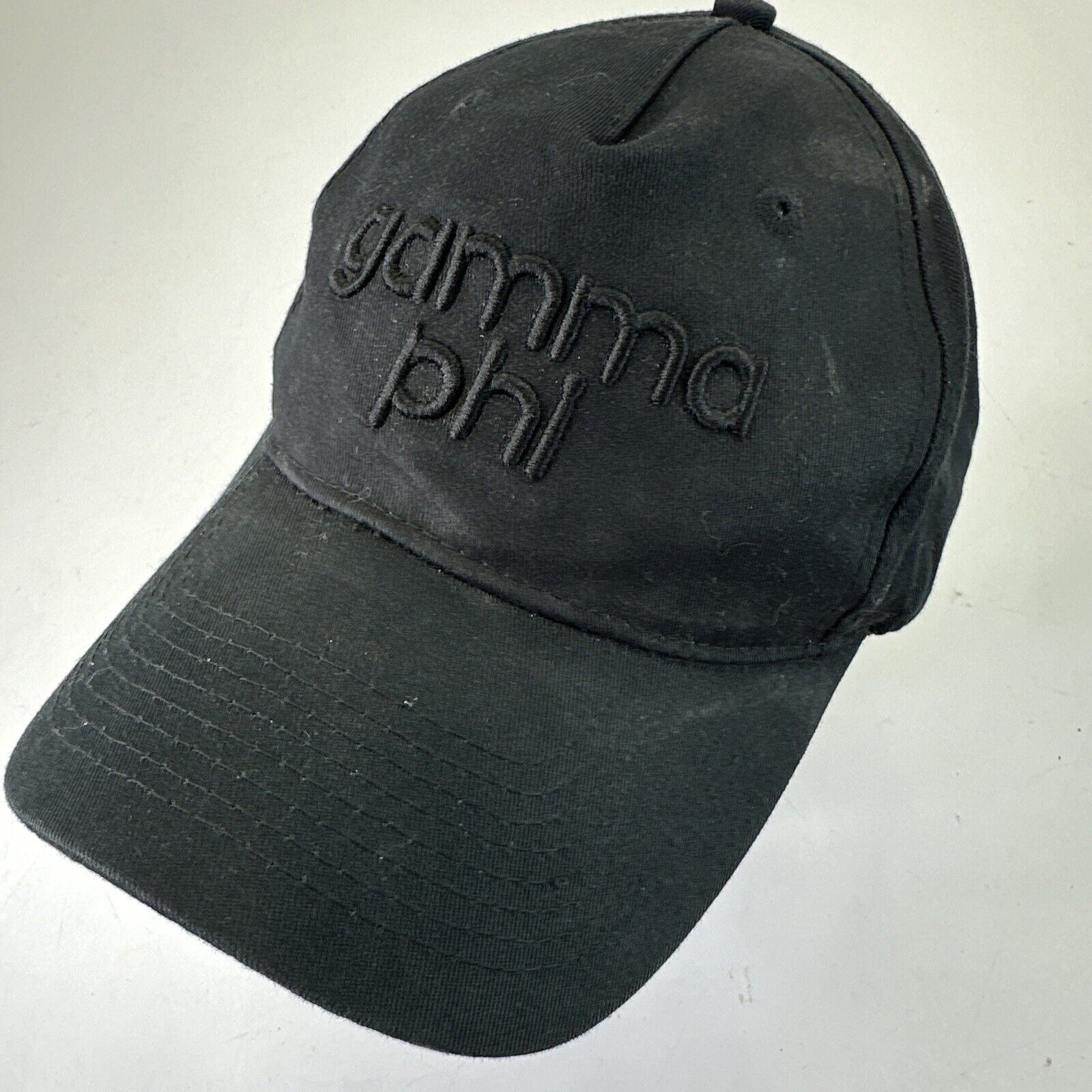 Gamma Phi Solid Black Ball Cap Hat Adjustable Bas… - image 1