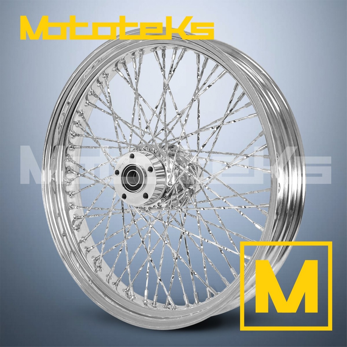 23X3.5 60 SPOKE CALI TWISTED WHEEL FOR HARLEY TOURING BAGGER FRONT