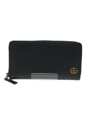GUCCI long wallet GG Marmont 428736 DJ20T 1000 leather black GUCCI long wallet GG Marmont 428736 DJ20T 1000 leather black
